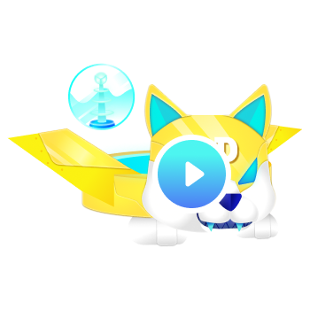 Dogecoin character from Coins Invaders