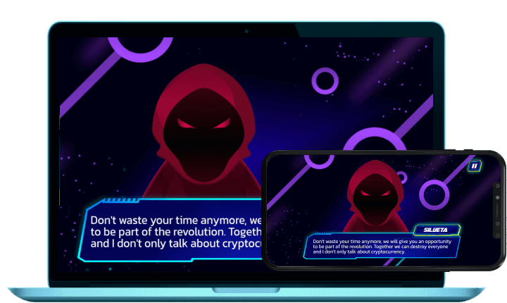 Screenshot of the silhouette of the free game for pc Coins invaders